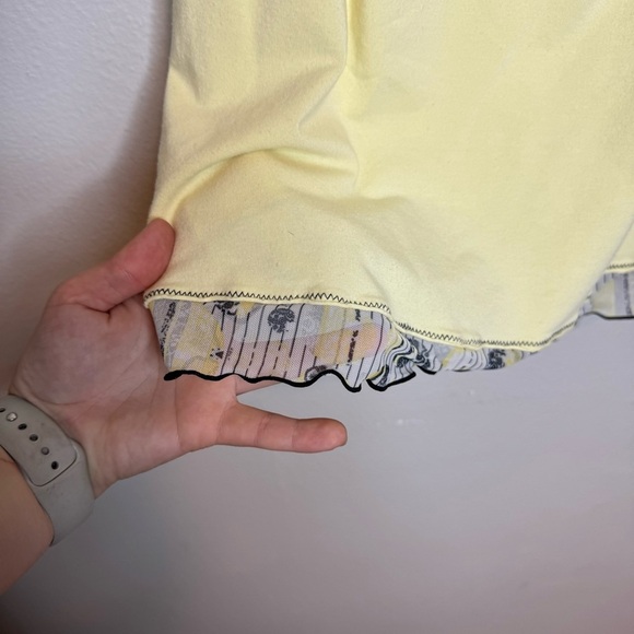 Y2K Rubii Tank Top Yellow Lace Strappy Ruched Bust Camisole - Picture 5 of 10